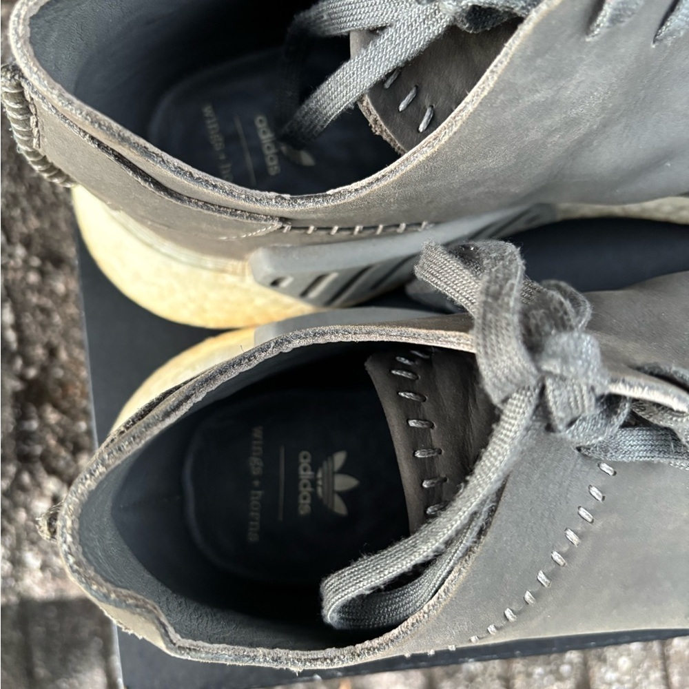 Adidas Wings+Horns NMD_R2 Grey Leather Ash Size 11.5 - Picture 9 of 11